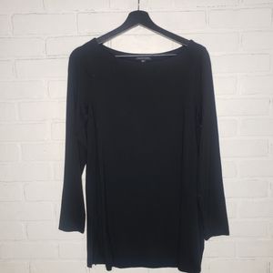 Eileen Fisher Fine Stretch Tencil Jersey Long Sleeve Tunic Top